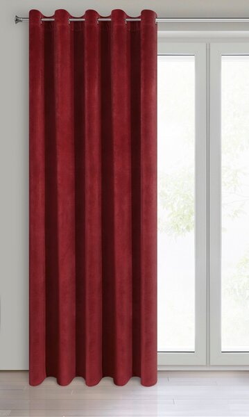 ZATEMŇOVACÍ ZÁVES NA KRÚŽKOCH VILLA 140X250 CM TMAVÁ BORDOVÁ