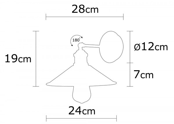 Opviq Nástenná lampa Berceste mosadz