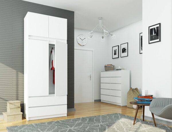 Skriňa s nadstavcom S 90 cm 2D 2SZ CLP biela