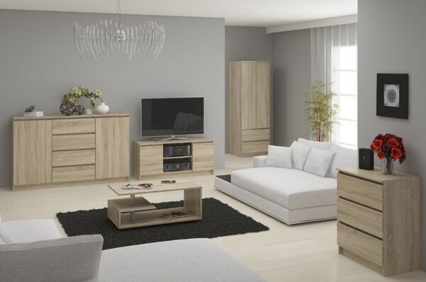 Stolík pod TV RTV 140 2D 1P sonoma