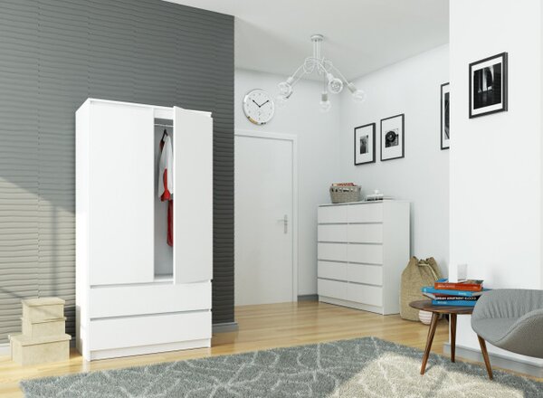 Skriňa S 90 cm 2D 2SZ CLP biela