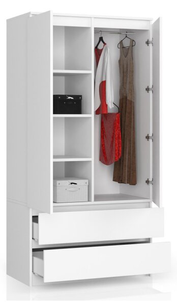 Skriňa S 90 cm 2D 2SZ CLP biela