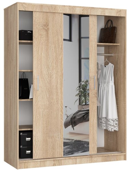 Šatníková skriňa s posuvnými dverami 150 cm CLP sonoma