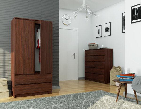 Skriňa S 90 cm 2D 2SZ CLP wenge
