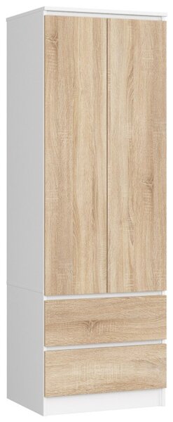 Skriňa STAR S 60 cm 2D 2SZ biela / sonoma