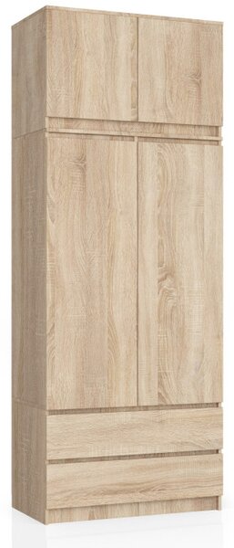 Skriňa s nadstavcom S 90 cm 2D 2SZ CLP dub sonoma