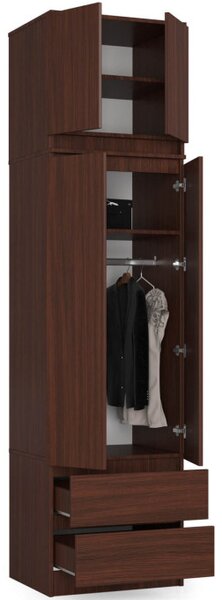 Skriňa s nadstavcom S 60 cm 2D 2SZ CLP wenge