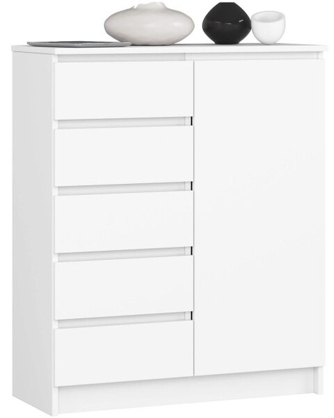 Komoda K80 1D 5SZ PK biela