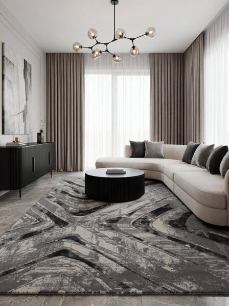 Dekorstudio Koberec do obývačky MONACO4, oceľovosivý Rozmer koberca: 80x150cm