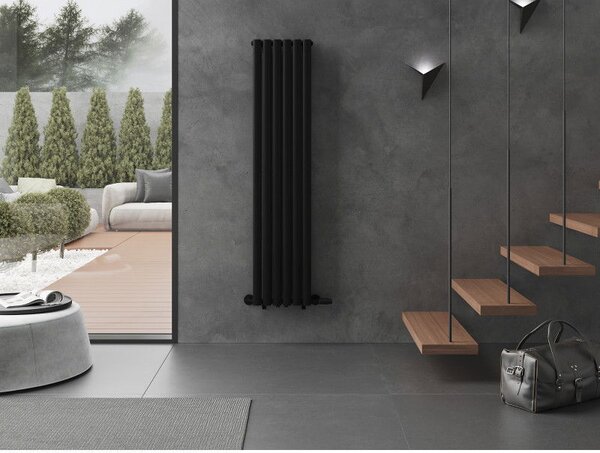 Mexen Dallas dekoratívny radiátor 1600 x 360 mm, 1039 W, čierny - W214-1600-360-00-70