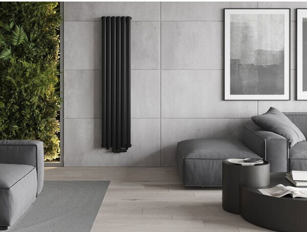 Mexen Dallas dekoratívny radiátor 1600 x 360 mm, 1039 W, čierny - W214-1600-360-00-70