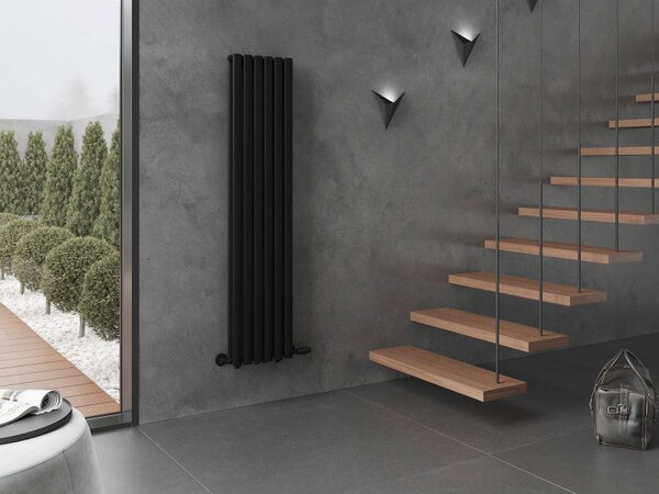 Mexen Dallas dekoratívny radiátor 1600 x 360 mm, 1039 W, čierny - W214-1600-360-00-70