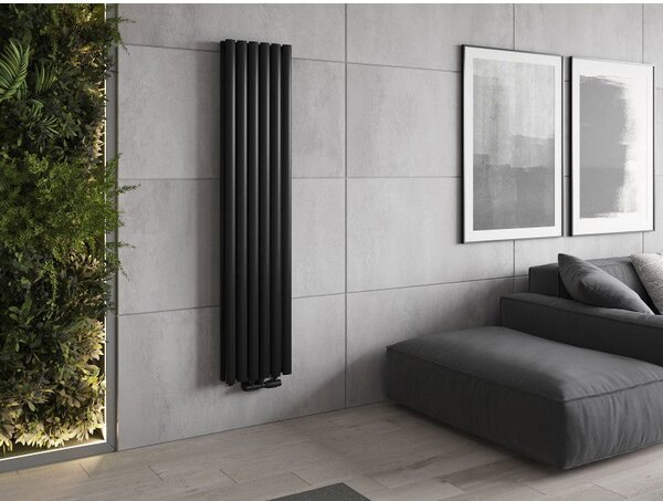 Mexen Dallas dekoratívny radiátor 1600 x 360 mm, 1039 W, čierny - W214-1600-360-00-70