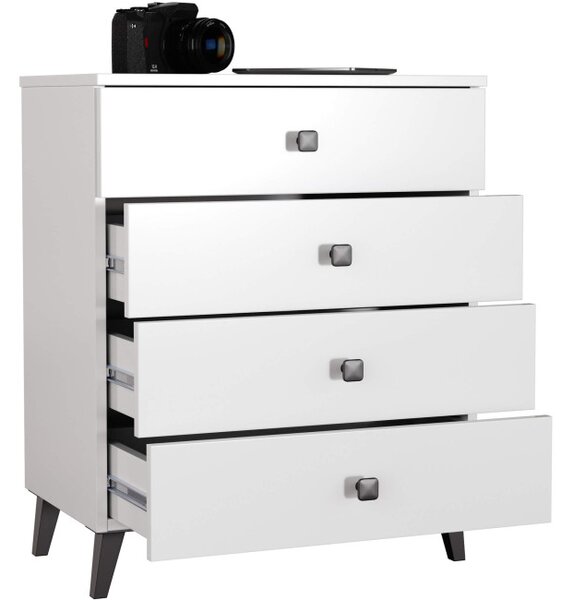 Komoda MOBI K-04 biela / čierna