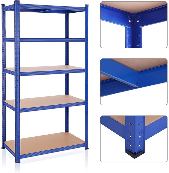 SONGMICS Regál Wera 100x200 cm modrý
