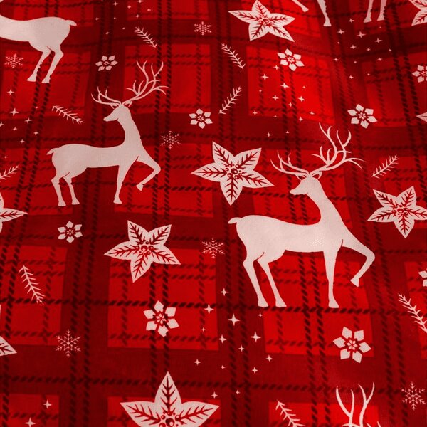 Obliečky z mikrovlákna VELVET CHRISTMAS červené Rozmer obliečky: 70 x 90 cm | 140 x 220 cm