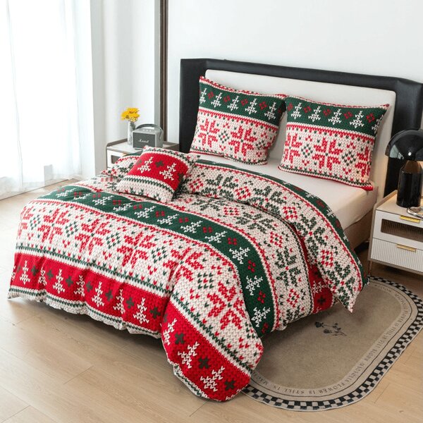 Obliečky z mikrovlákna FROSTED CHRISTMAS farebné Rozmer obliečky: 2 ks 70 x 90 cm | 200 x 220 cm