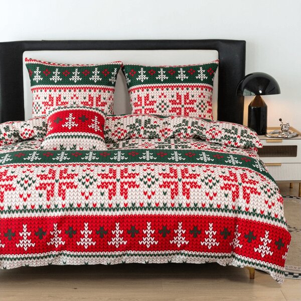 Obliečky z mikrovlákna FROSTED CHRISTMAS farebné Rozmer obliečky: 2 ks 70 x 90 cm | 200 x 220 cm