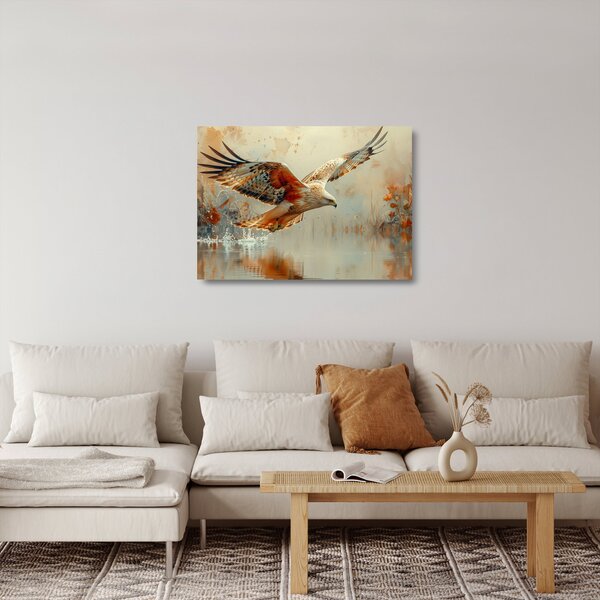 Sklenený obraz - Dravý vták (70x50 cm)