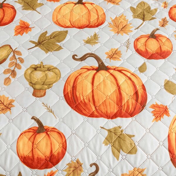 Prehoz na posteľ AUTUMN PUMPKINS farebný Rozmer: 220 x 240 cm