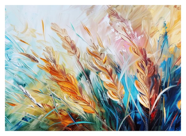 Sklenený obraz - Pšenica, abstrakcia (70x50 cm)