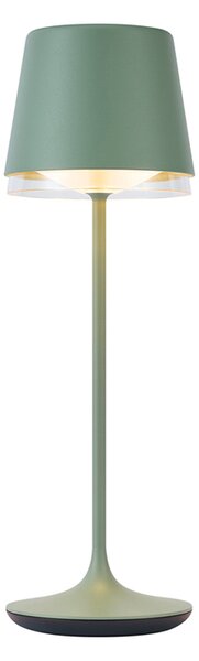 Stolná lampa zelená vrátane LED IP65 Nabíjateľná s nabíjacou stanicou - Bass