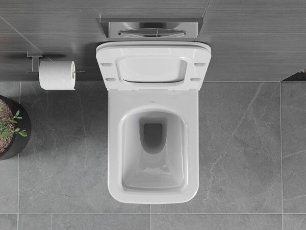 Mexen Vega WC misa Rimless so sedadlom s pomalým zatváraním slim, duroplast, biely lesk - 30654000
