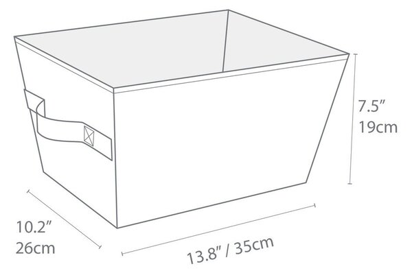 Úložný látkový košík 26x35x19 cm Soft Storage – Bigso Box of Sweden