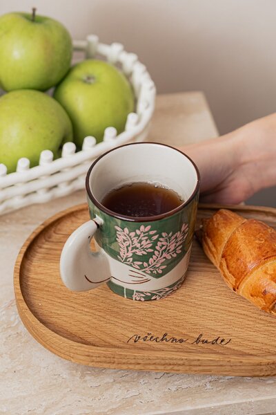Keramický hrnek Hezha Green 260 ml