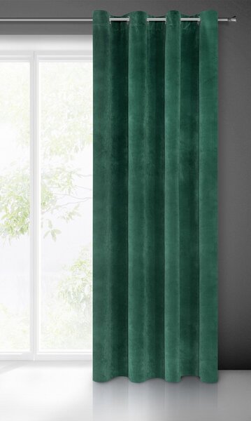 ZATEMŇOVACÍ ZÁVES NA KRÚŽKOCH RIA 140X250 CM TMAVOZELENÁ