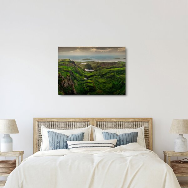 Sklenený obraz - Quiraing, Škótsko (70x50 cm)