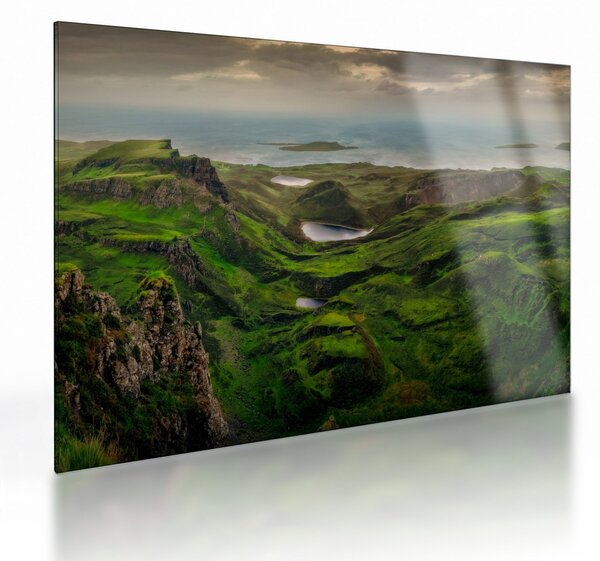 Sklenený obraz - Quiraing, Škótsko (70x50 cm)