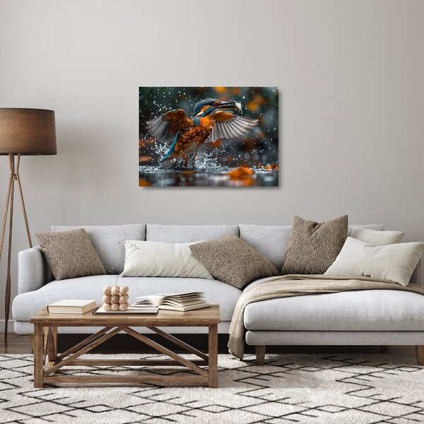 Sklenený obraz - Včelojedi (70x50 cm)