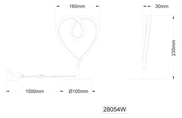 GLOBO 28054W AMORE dekoračné osvetlenie LED 6W 450/250lm 3000K biela
