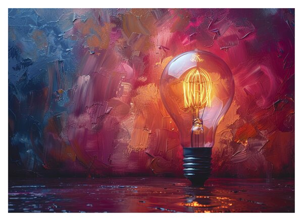 Sklenený obraz - Nápad (70x50 cm)