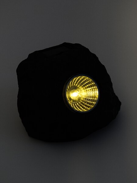 Sinsay - Záhradná solárna LED lampa v tvare kameňa - svetlošedá
