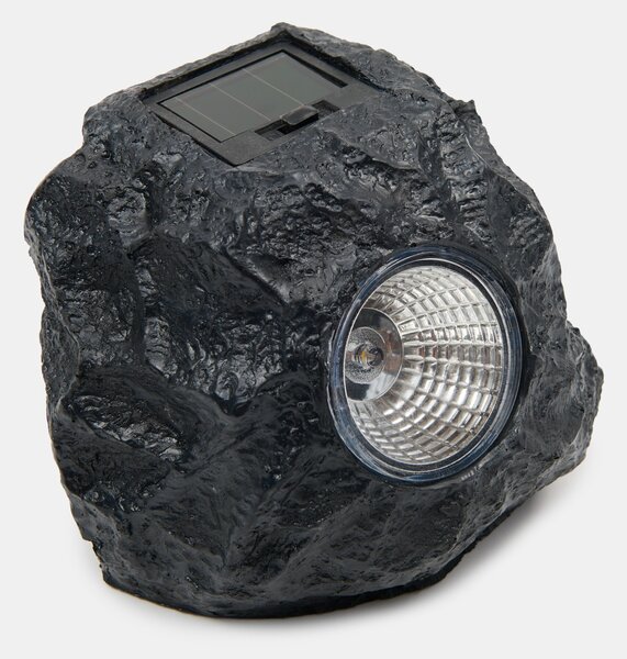 Sinsay - Záhradná solárna LED lampa v tvare kameňa - tmavosivá