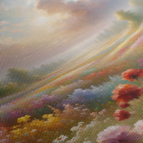 Obraz slnečné kvetinové údolie