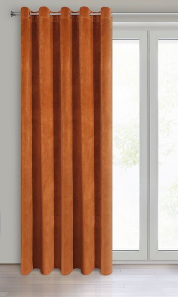 ZATEMŇOVACÍ ZÁVES NA KRÚŽKOCH VILLA 140X250 CM ORANŽOVÁ