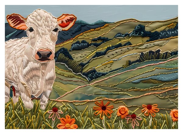 Sklenený obraz - Imitácia pleteného motívu (70x50 cm)