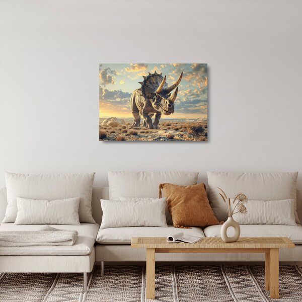 Sklenený obraz - Triceratops (70x50 cm)
