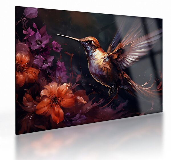 Sklenený obraz - Kolibrík (70x50 cm)