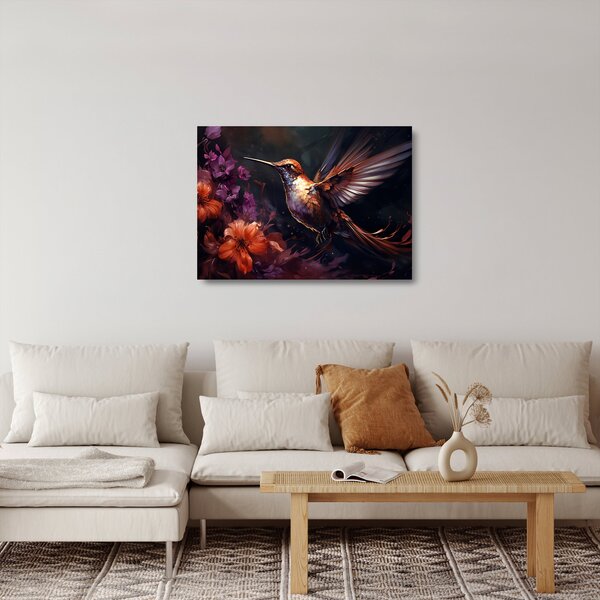 Sklenený obraz - Kolibrík (70x50 cm)