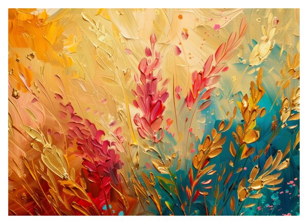 Sklenený obraz - Maľba poľa (70x50 cm)