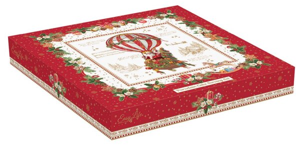 Vianočný podnos na tortu s lopatkou 32cm