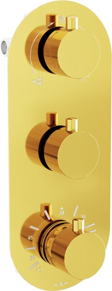 Termostatická batéria MEXEN KAI vaňa - sprcha zlatá