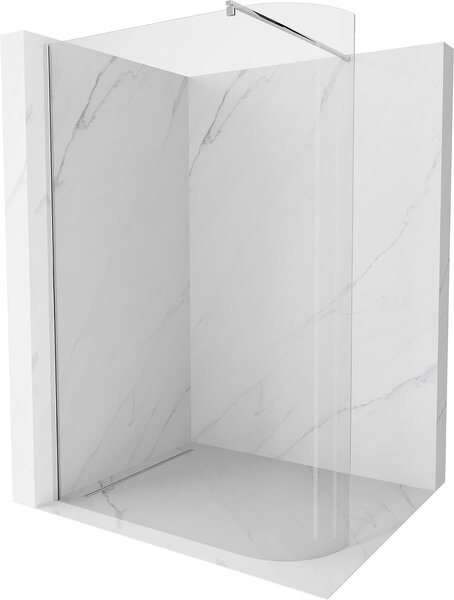 Mexen Kioto, zaoblená sprchová zástena 110 x 200 cm, 8mm číre sklo, chrómový profil, 800-110-101-01-06