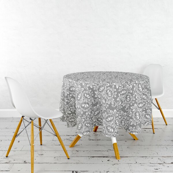 Obrus ​​PVC okrúhly FL-1142-03 - Krajková elegancia (rôzne veľkosti)
