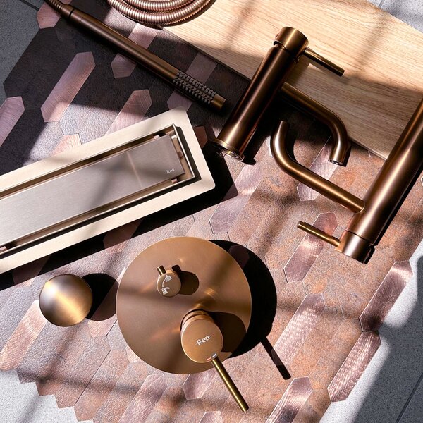 Odtokový žľab REA Neox pro Brushed Copper 70
