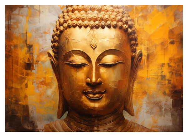 Sklenený obraz - Budha, olejomaľba (70x50 cm)